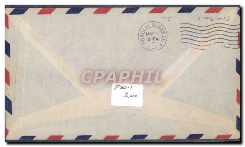 Letter US 1st flight Honolulu Hawaii San Francisco May 1, 1947