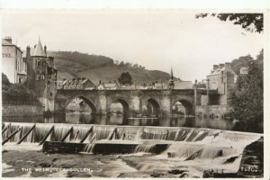 Wales Postcard - The Weir - Llangollen - Denbighshire - Real Photo - Ref TZ4613