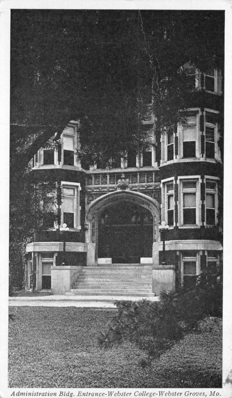 Administration Bldg, Webster College, Webster Groves, MO c1920s Vintage Postcard