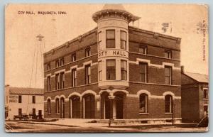 Maquoketa Iowa~City Hall~Emergency Bell Tower~Barness & Buggy Shop~1911 Sepia PC