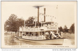 Michigan Dearborn River Boat Suwanee At Greenfield Village Real Photo