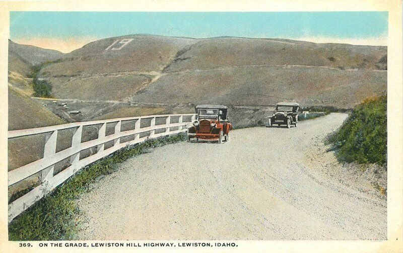 Idaho Lewiston Cottonwood Curve Highway Wesley Andrews 1920s Postcard 22-6737 