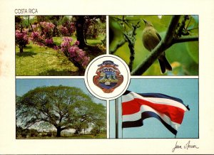 Costa Rica Multi View With Flag and Seal