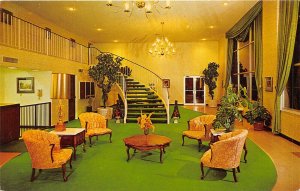 Memphis Tennessee 1960s Postcard Ramada Inn Motel Lobby Interior