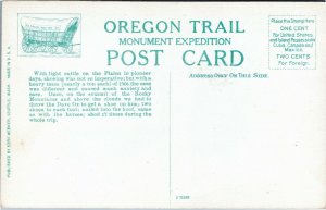 Oregon Trail Monument Expedition postcard - Shoeing the Oxen, Seattle 1906 