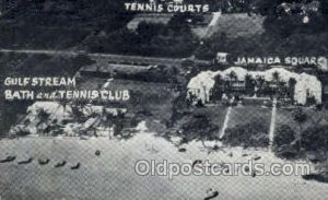 Jamaica Square, Gulf Stream, Fla, USA Tennis Unused crease left top corner an...