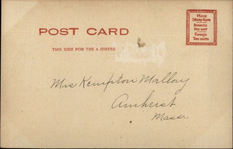 Amherst MA The Barn on Fire Agricultural College c1905 Postcard