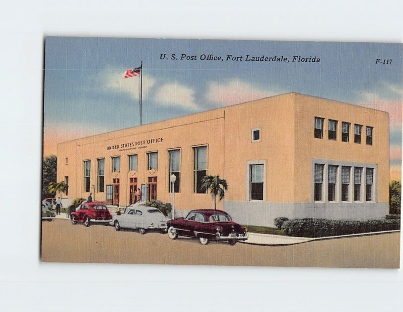 Postcard U. S. Post Office Fort Lauderdale Florida