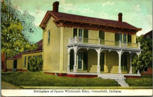 Hoosier Poet James Whitcomb Riley Birthplace Greenfield Indiana Postcard 1912