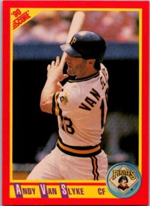 1990 Score Baseball Card Andy Van Slyke Pittsburgh Pirates sk2582