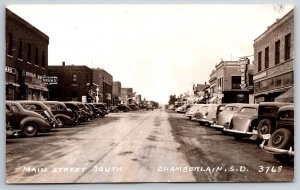Chamberlain~Casey & Fuller Drug Stores~Kodaks~Pasteurized Milk & Cream~RPPC 1945