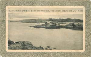 MA, Nahant, Massachusetts, Castle Rock, East Point,Showing Senator Lodges Estate
