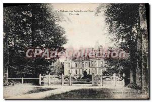 Old Postcard Chateau Des Bois Francs The Arrival