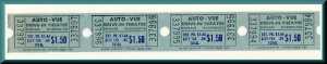 Four Auto-Vue Drive-In Movie Theatre Tickets, Spokane, Washington/WA, 1960�...