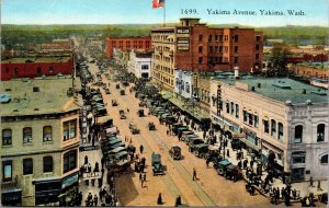 Postcard Yakima Avenue in Yakima, Washington