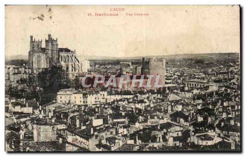 Narbonne - Vue Generale - Old Postcard