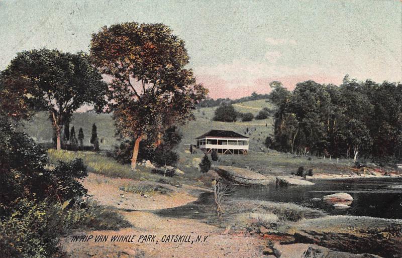 In Rip Van Winkle Park, Catskill, New York, Early Postcard, Used in 1907