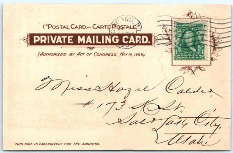 1904 Raphael Tuck Chicago, IL Corner State Madison St Private Postcard PMC A48 