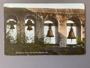 Bell Of San Juan Capistrano Mission CA Litho Postcard A1154090336