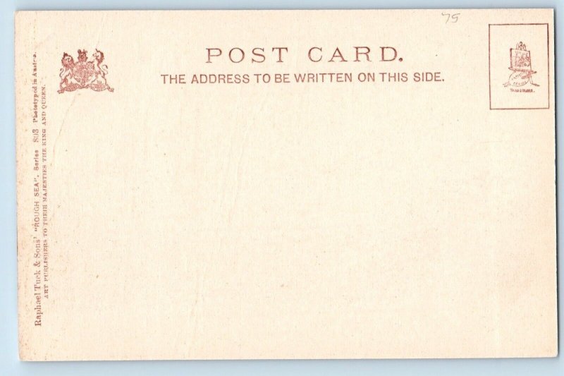 Torquay Devon England Postcard Anstey's Cove c1910 Rough Sea Tuck Art