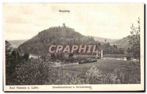 Old Postcard Bad Nassau Lahn A Eisenbahnbrücke U Steidenkmal