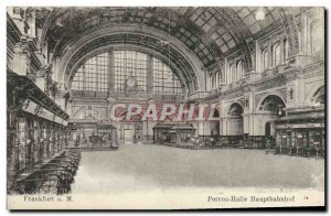 Old Postcard Frankfurt Perron Halle Hauptbabnhof