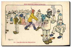 Postcard Old Sailors Illustrator Gervese Boat War Shipments godmothers