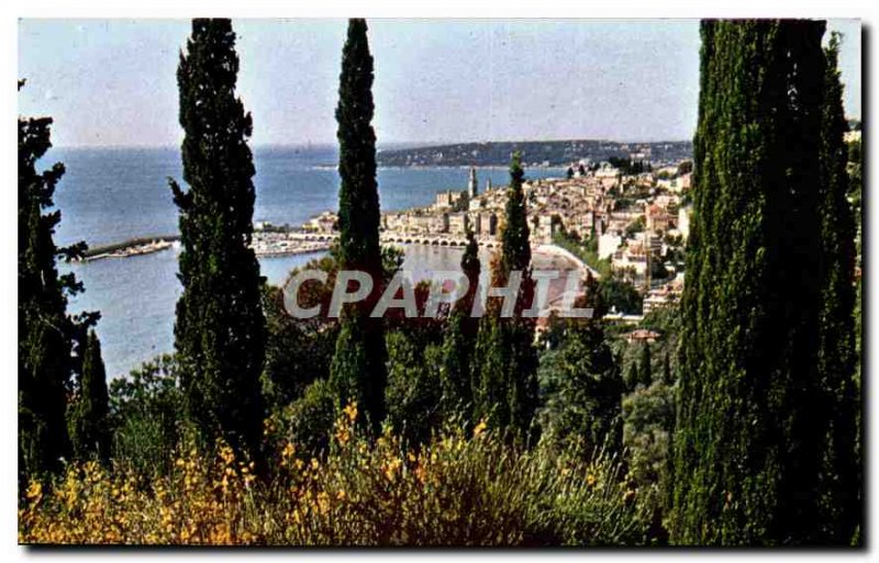 Modern Postcard The Wonderful sites the French Riviera Menton General view