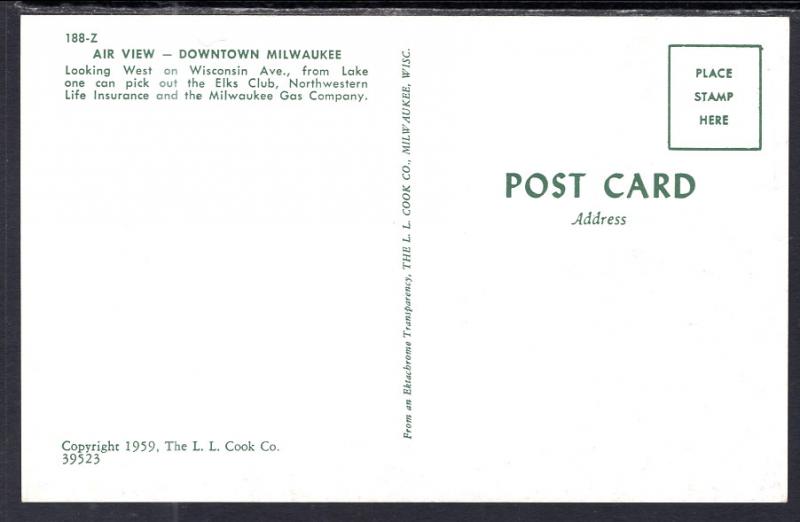 Bird's Eye View,Downtown Milwaukee,WI