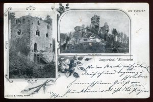 h2419 - FRANCE Jaegerthal Postcard 1899 Old & New Winstein. Die Vogesen