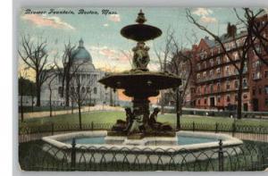 Old Postcard~Brewer Fountain~Boston,Massachusetts/MA