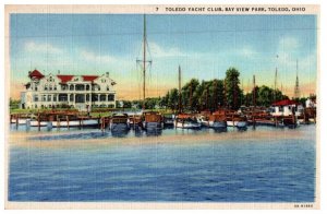 Toledo Yacht Club Bay View Park Ohio Postcard