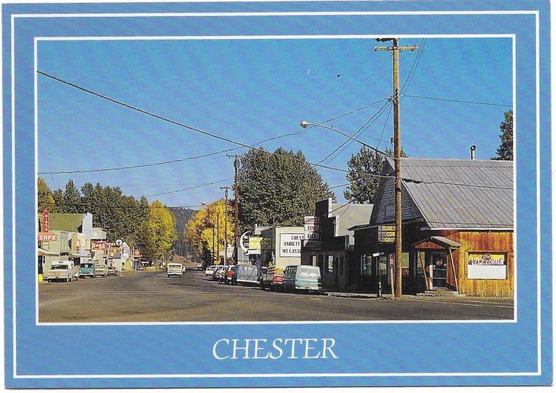 US Unused. Chester, California - The Old Towne Corner.  Nice.