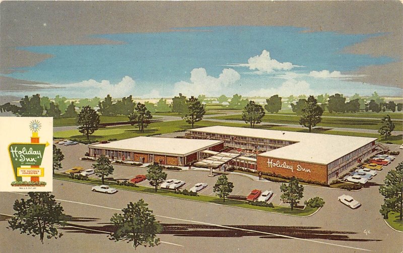 Chicago-Waukegan Illinois 1960s Postcard Holiday Inn Motel