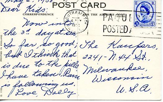 Cunard  Line - RMS Queen Elizabeth  ****PAQUEBOT****