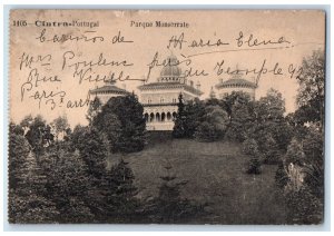 1913 View of Park Monserrate Cintra Portugal Posted Antique Postcard