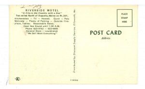 ME - Augusta. Riverside Motel Multi-View  ca 1960's