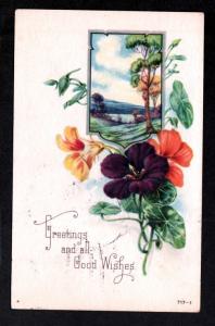 U S 192x Picture Postcard Best Wishes!