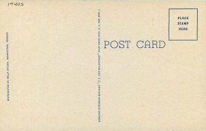 Manhattan Kansas Warren Cafe Union Bus Depot Wolf Teich 1940s Postcard 21-6790