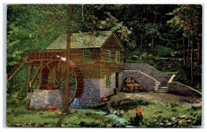 Early 1900s Old Rice Grist Mill (c. 1798) near Norris Dam, TN Postcard 