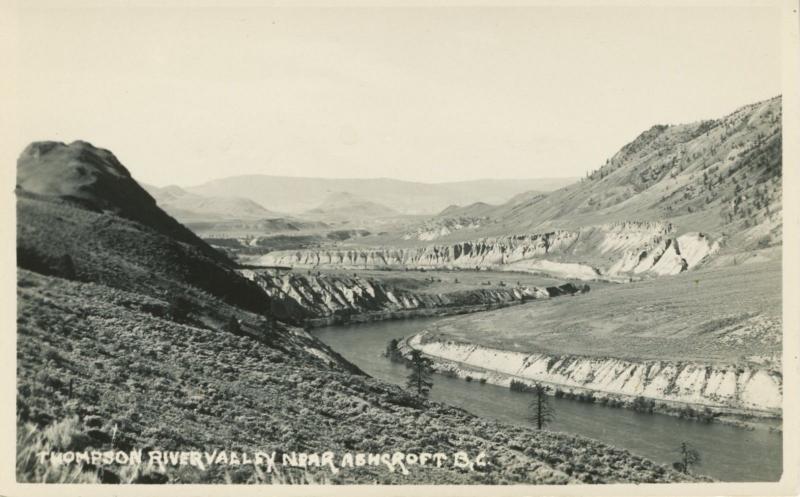 Thompson River Valley Near Ashcroft BC Vintage Real Photo Postcard D23