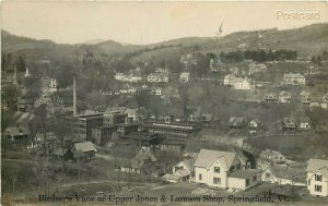 VT, Springfield, Vermont, Town View, Upper Jones & Lamson Machine Shop, RPPC