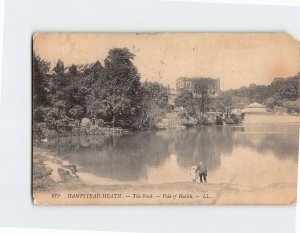 Postcard Vale of Health, The Pond, Hampstead Heath, London, England