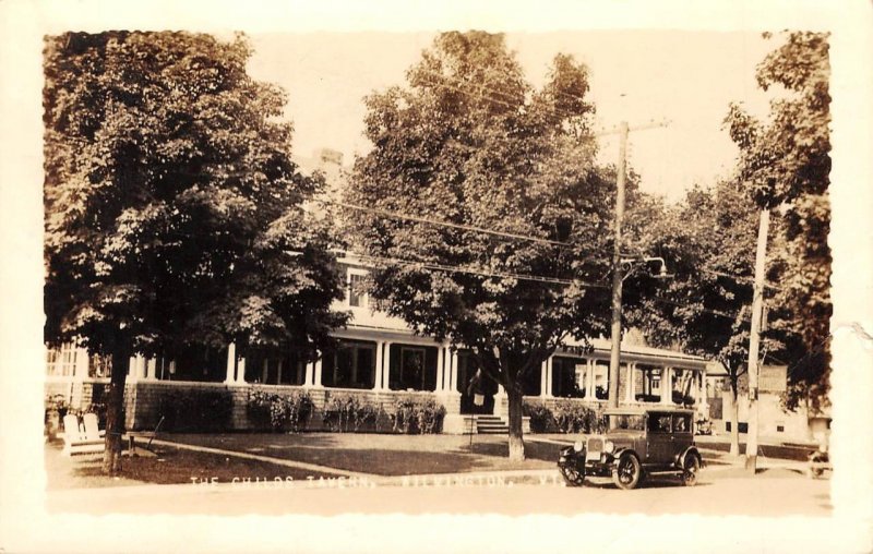 RPPC The Childs Tavern, Wilmington, Vermont Windham County 1937 Vintage Postcard