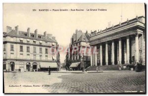 Postcard Old Place Graslin Nantes Rue Racine Grand Theater