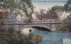 Illinois Chicago Stone Bridge In Garfield Park 1910