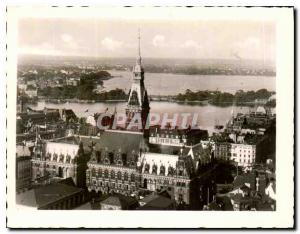 Modern Postcard Hamburg Rathaus mit und Bennen AuBenalster