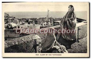 Postcard Old Algiers and terraces