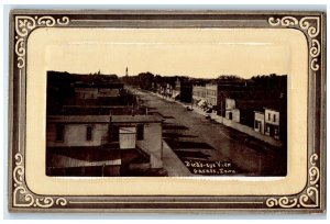 c1910's Bird's Eye View Of Garner Iowa IA Embossed Unposted Antique Postcard