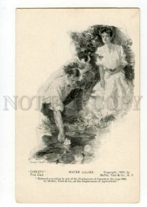 492175 HOWARD CHANDLER CHRISTY Lovers WATER LILIES postcard Moffat 1905 year